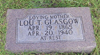 Lou T Glasgow Tombstone